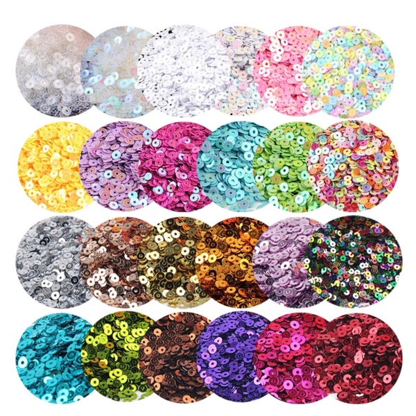 3/4/5/6mm Flat Round Loose Sequins Paillette For Sewing Craft Garment Accessories