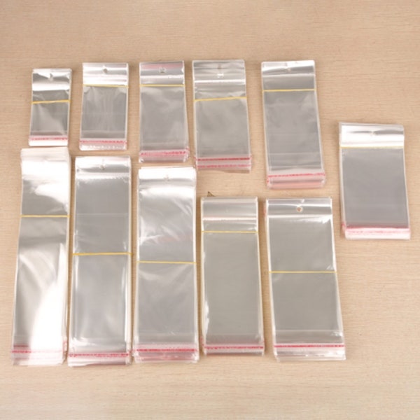 100pcs Clear Plastic Bags Transparent For Packing Bags