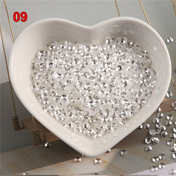 Black White Clear Round Sequins For Crafts Sewing Card Making 25g Bag