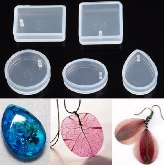 5pcs Necklace Pendant Silicone Mold Epoxy Resin Mold Jewelry Etsy