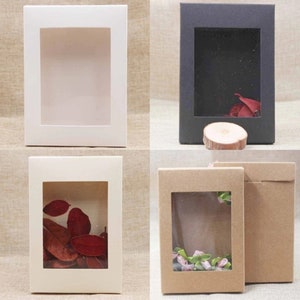 10 caixas de papel dos pces com janela para caixas de presente do chá de fraldas do aniversário do favor