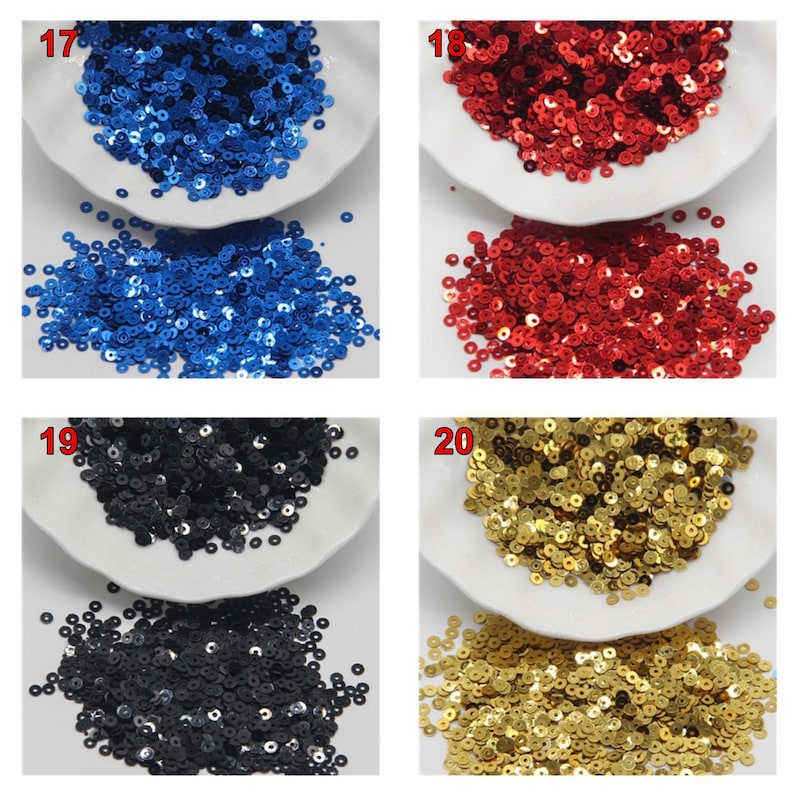 3456mm Iridescent Flat Round Loose Sequins Paillette Sewing Craft for Garment Dress Shoe Caps DIY Accessories