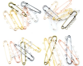 5pcs Brooch Back Safety Pins Clasp For Jewelry Making Finding