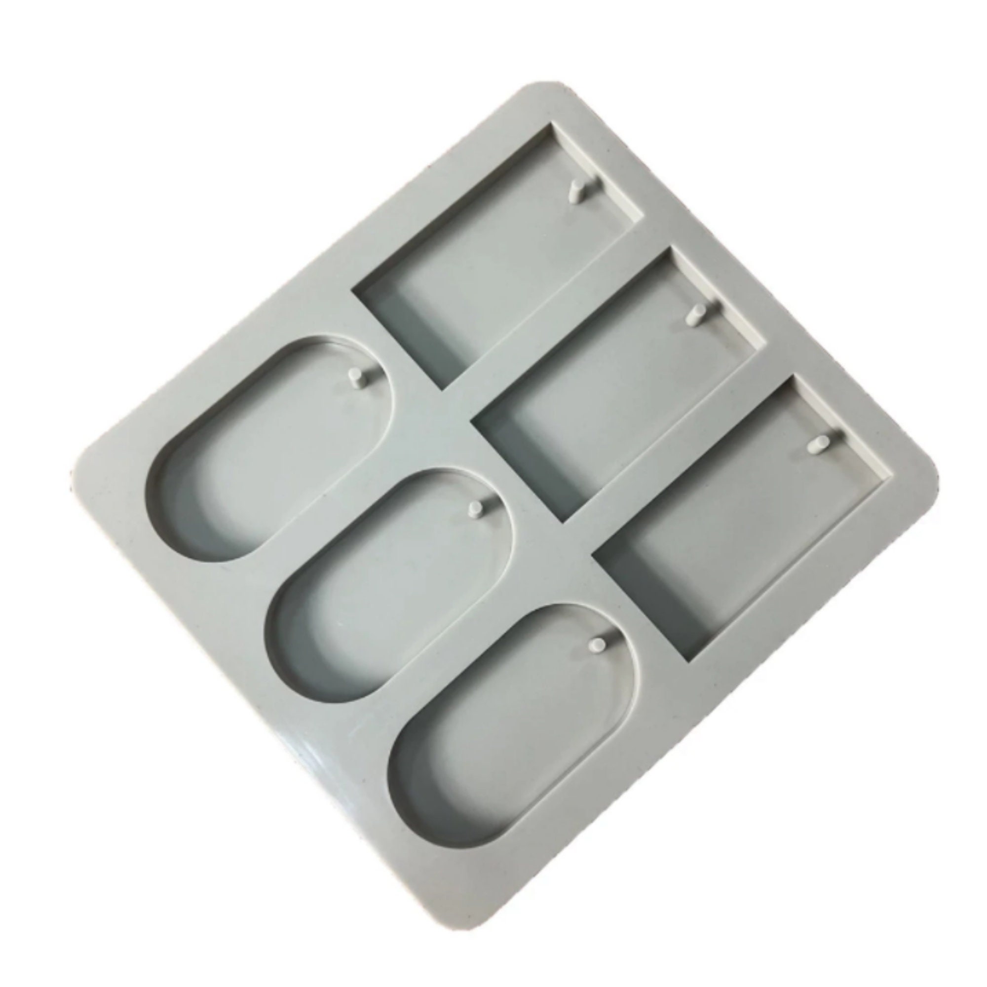 6 DIY Silicone Rectangle Mold for Crafts Hanging Ornaments Aromatherapy  Tablets Wax Flower Soap Resin Moulds Craft Accessories 