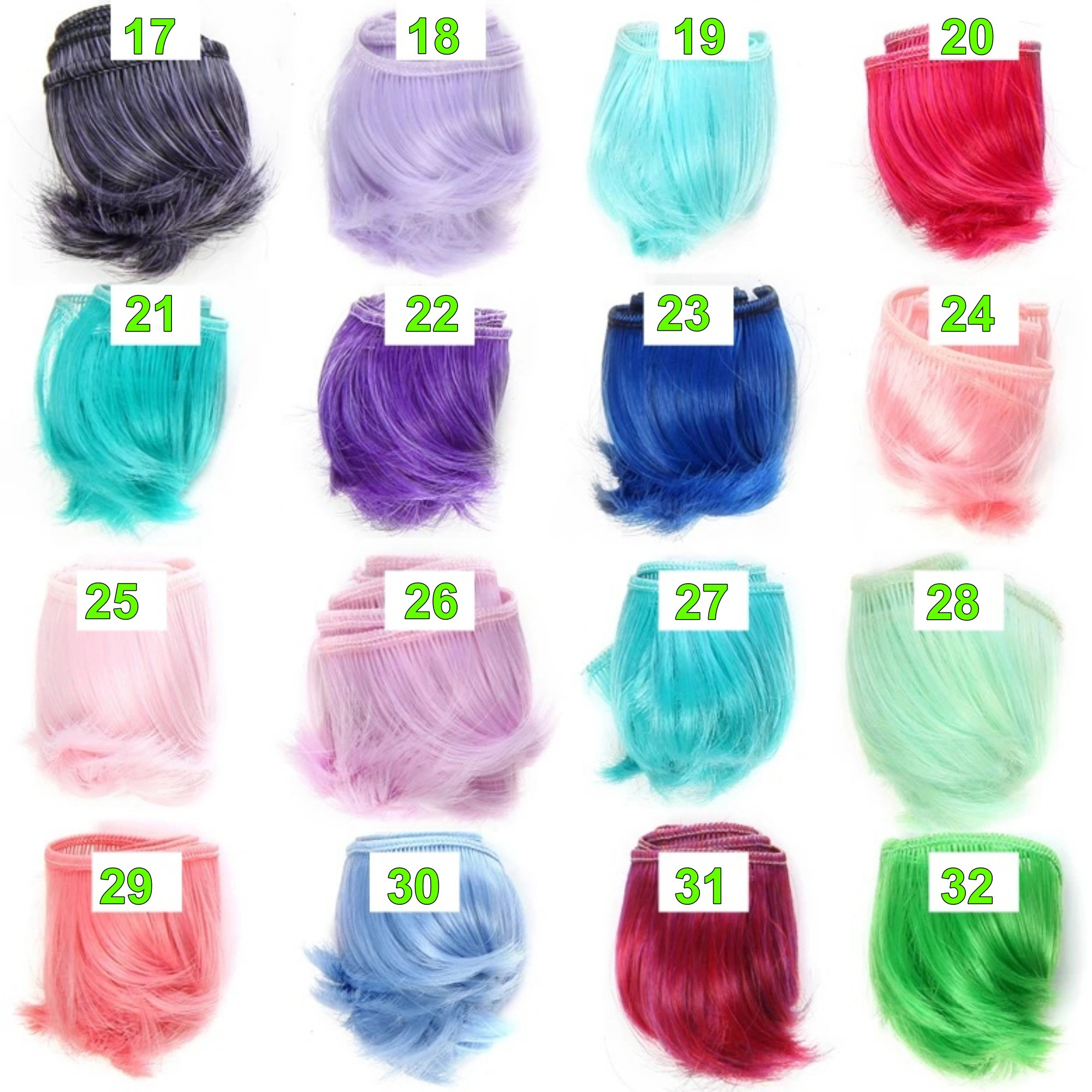 Short Doll Hair Straight Wig Handmade Doll Making DIY Etsy