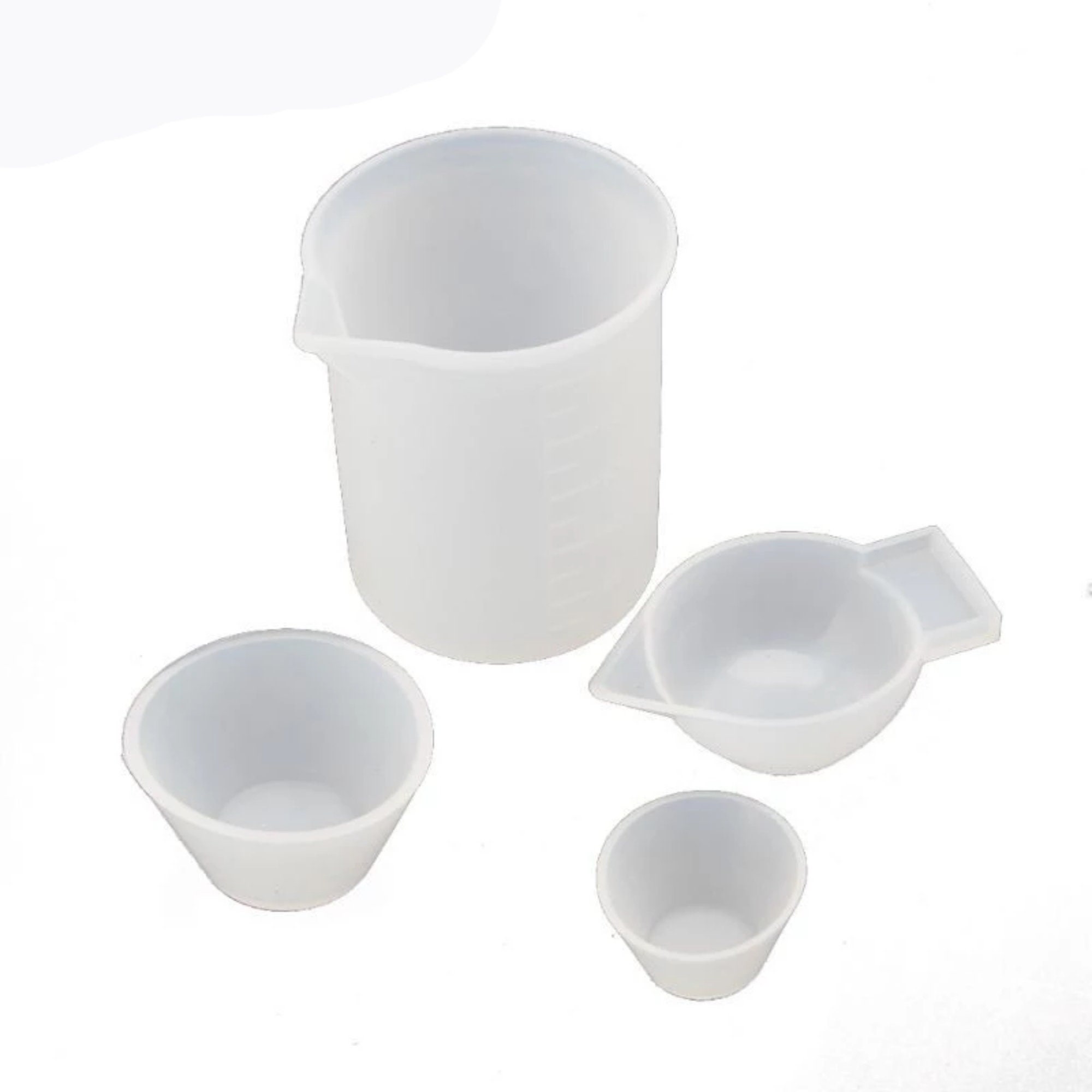 Reusable Silicone Measuring Cups for Epoxy Resin, Antislip, No-cleaning,  100ml, 300ml, 750ml, Resin Supply Tools 