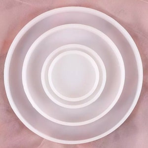 Molde de silicona para posavasos redondos para fabricación de joyas