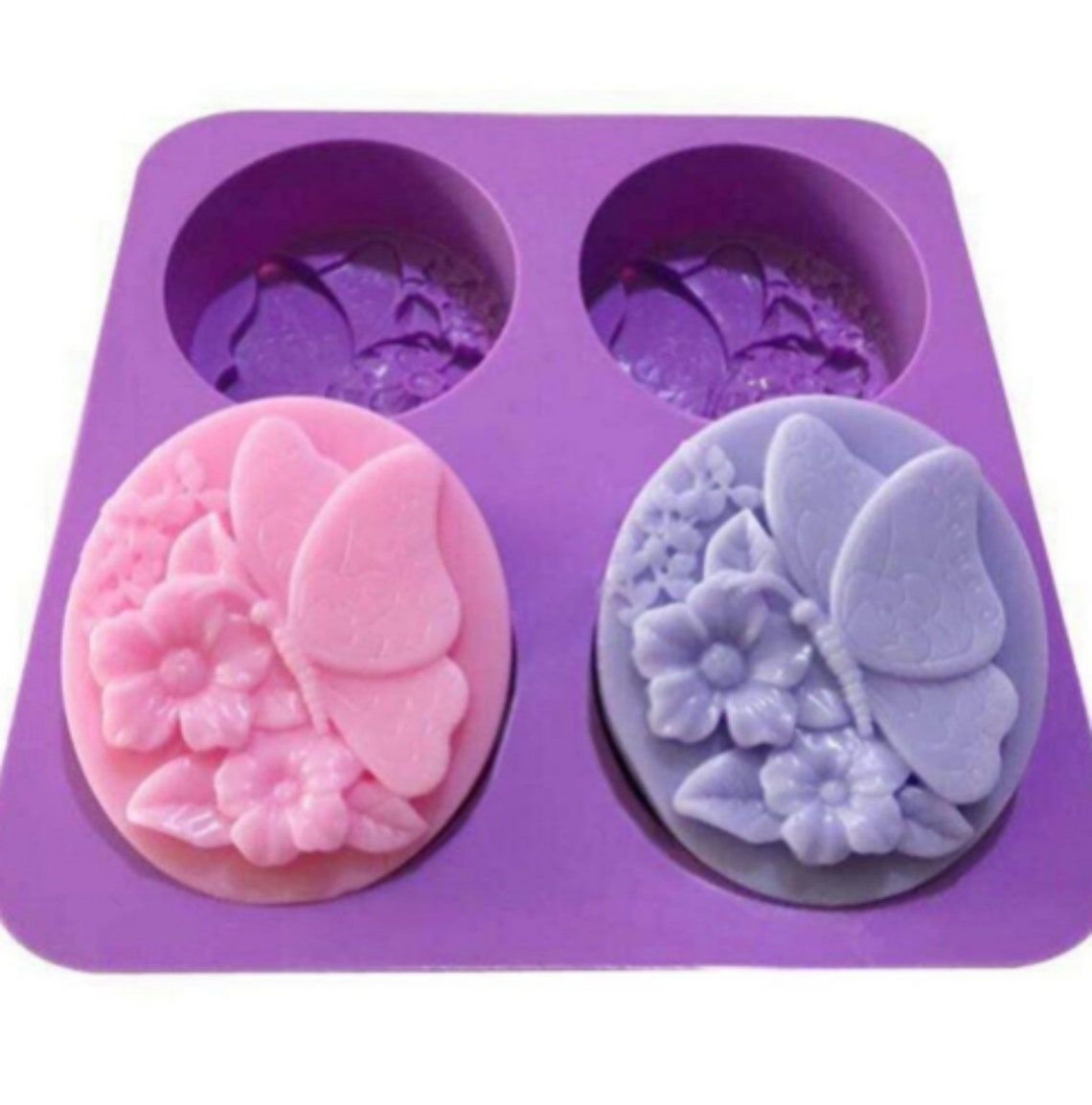 Oval Butterfly Silicone Soap Mold Epoxy Resin Mold Jewelry Etsy