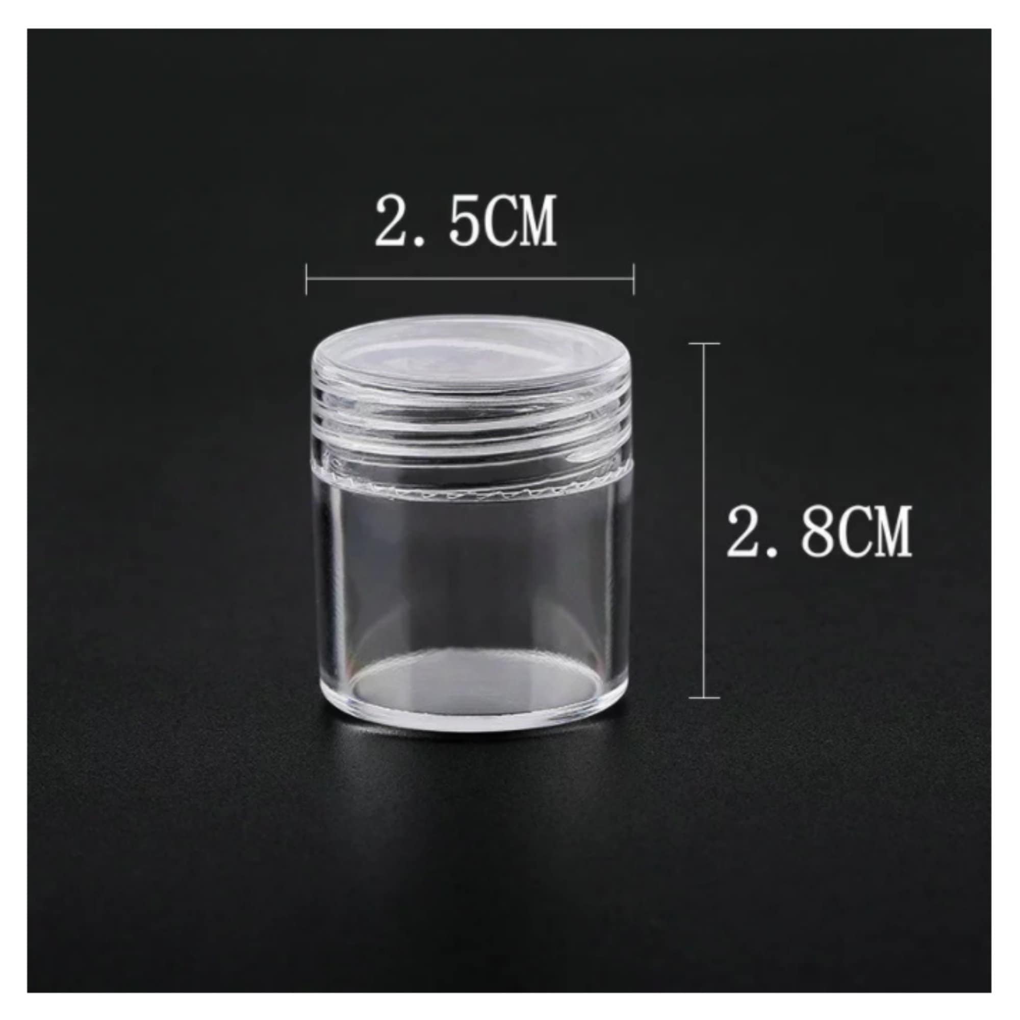 Frogued 12Pcs Clear Slime Storage Round Plastic Box Container Foam Ball  Cups with Lids (Clear)