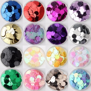 6/8/10/12/15/20mm Iridescent Color Flat Round Loose Sequins Paillettes Sewing For Clothes Craft Decoration