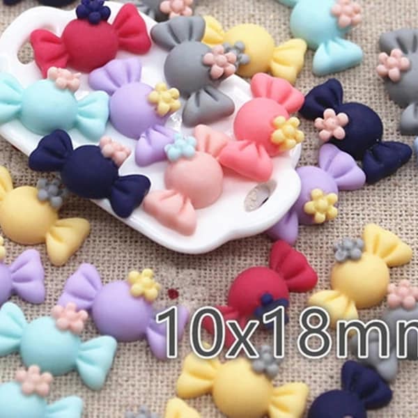 50pcs Resin Candy Cabochon Flatback For Craft Jewelry Making