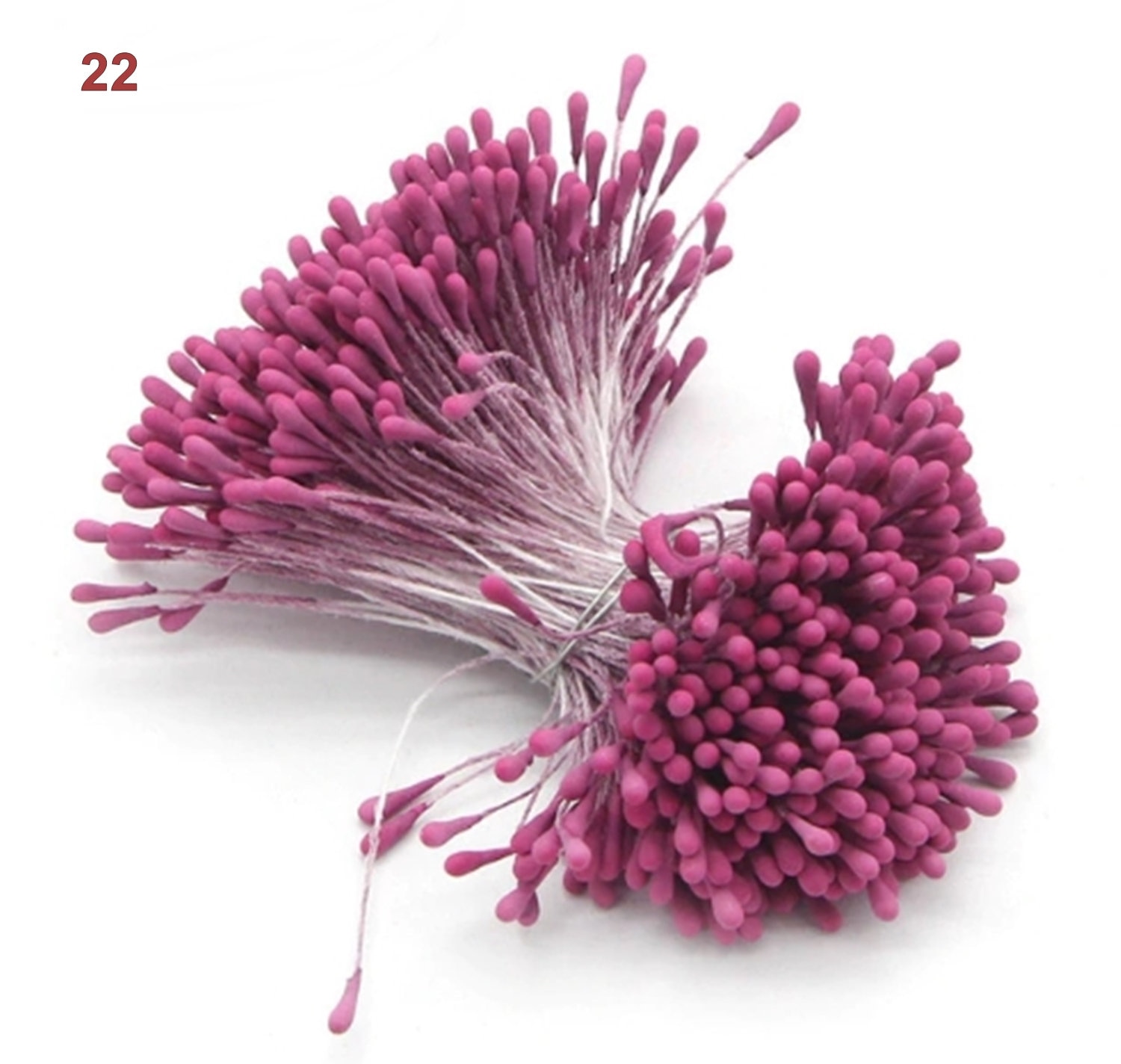 Pearl Effect Double Pointed Heads Artificial Flower Stamen Sugar Craft Millinery 
