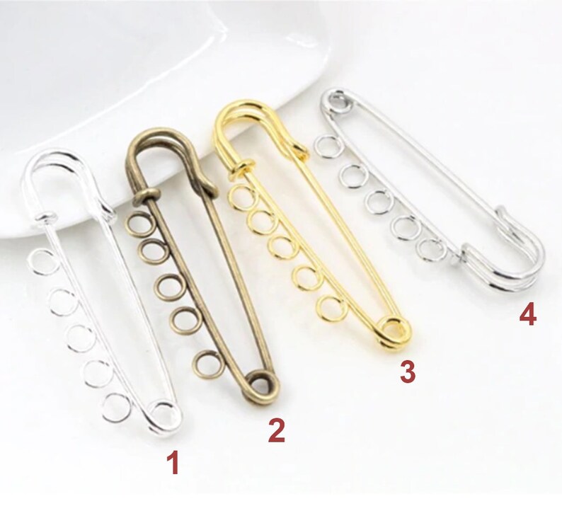 5pcs Brooch Back Safety Catch Pins Clasp Jewelry Findings Etsy