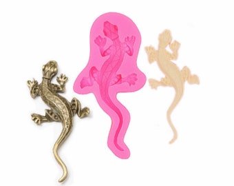 Longzang Skull Lizard Silicone Fondant Mold Pink F488 Small Longzang Skull Lizard Silicone Fondant Mold Pink F488 Small