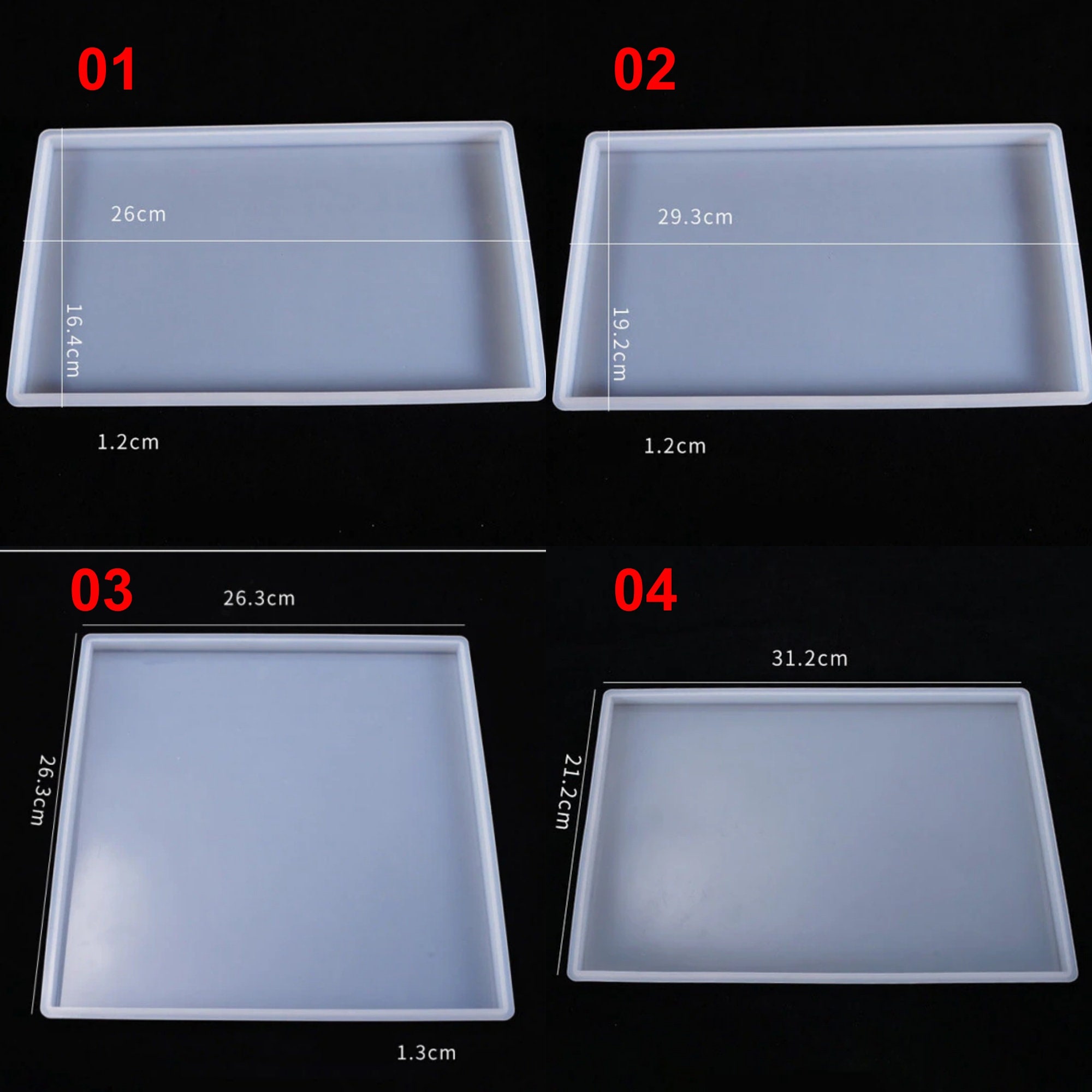 Silicon Resin 12x16 Rectangle Tray Mold at Rs 310/piece
