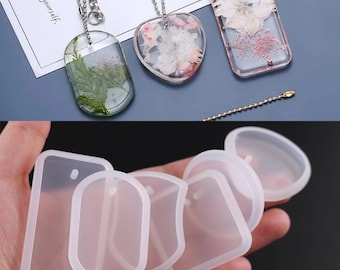 6pcs Keychain Silicone Mold For Jewelry Making