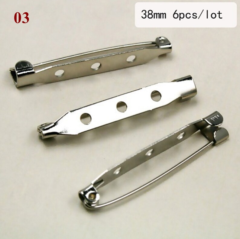 Rhodium Brooch Clasp Pin Back Fasteners Craft Jewelry Making Etsy