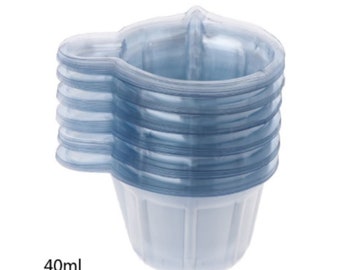 Distributeur de gobelets jetables en plastique, 50 pièces, 40ML, pour outils en résine