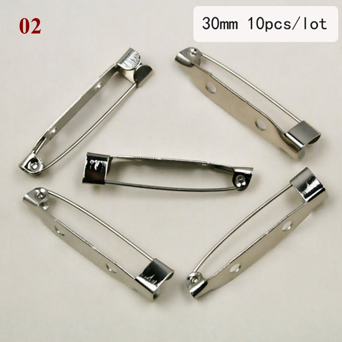 Rhodium Brooch Clasp Pin Back Fasteners Craft Jewelry Making Etsy