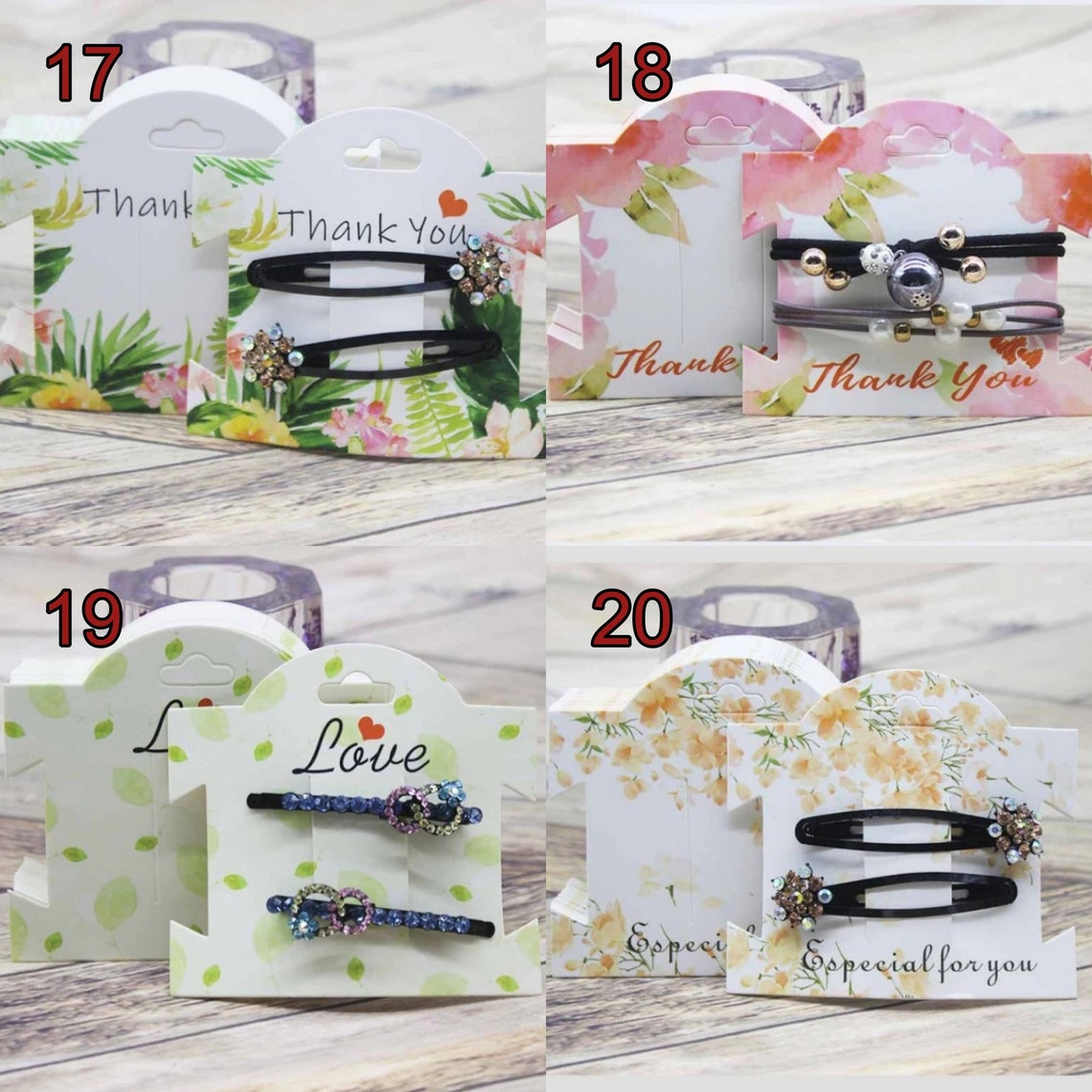 50pcs Kraft Paper Hair Clip Card Card Jewelry Display Handmade Etsy