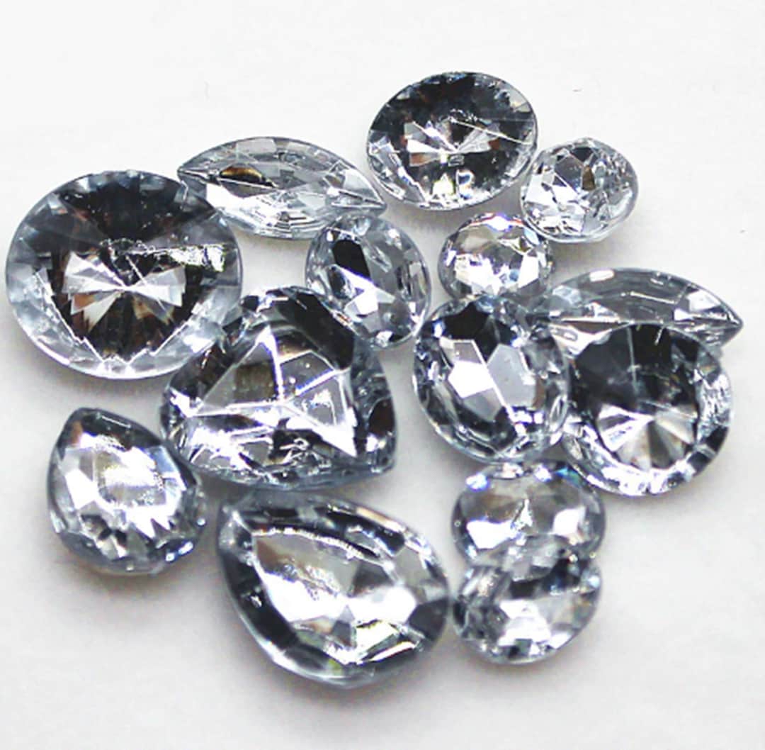100pcs Clear Acrylic Rhinestones Point Back for Jewelry Making - Etsy