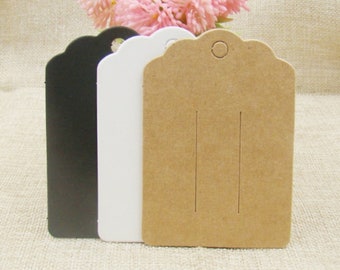 100pcs Paper Cardboard Hair Clip Cards For Jewelry Display