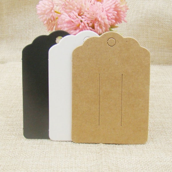 100pcs Paper Cardboard Hair Clip Cards For Jewelry Display