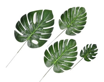 10 foglie artificiali, foglie di piante per decorazioni da giardino domestico