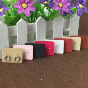 100 Uds. Tarjetas rectangulares para pendientes exhibición de joyería para fabricación de joyas