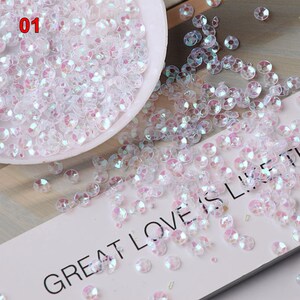 10g Transparência Copo Redondo Lantejoulas Glitter Confetes Para Costura Vestuário Artesanato Suprimentos