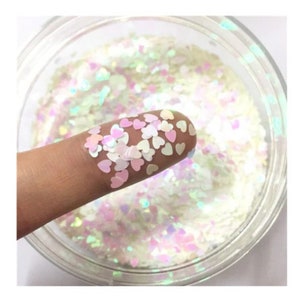 8g Coração Glitter Lantejoulas Confete Paillettes Para Artesanato Resina Slime Suprimentos
