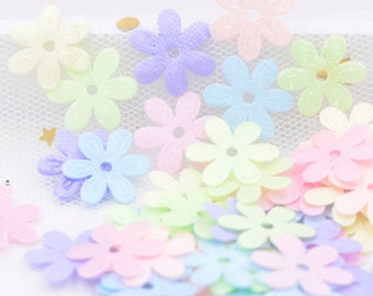 400pcs Mixed Colors Small Flower Patch Applique For Cloth Craft Decoration