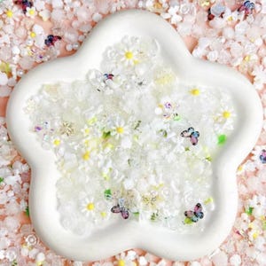 100 pezzi di carino fiocco in resina cuore caramella fiore ciondolo a dorso piatto per forniture di slime