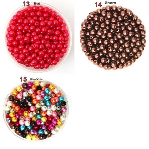 Light Purple Pearl 6mm Round Plastic Beads (500pcs)