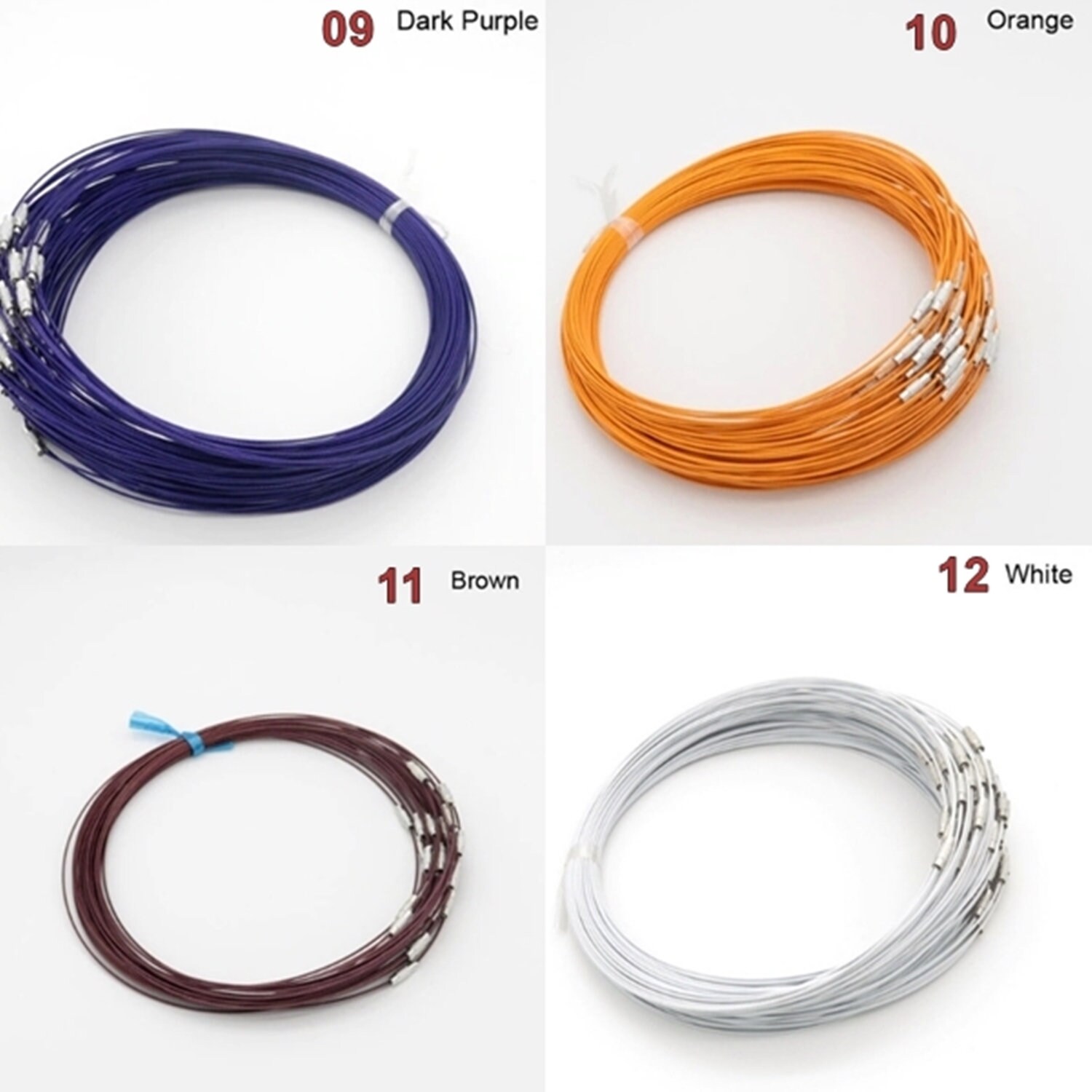 10pcs Stainless Steel Wire Necklace Cord with Brass Screw Etsy