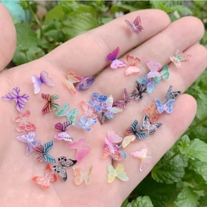 30 stuks acryl vlinder plaksteen voor ambachtelijke nageldecoraties