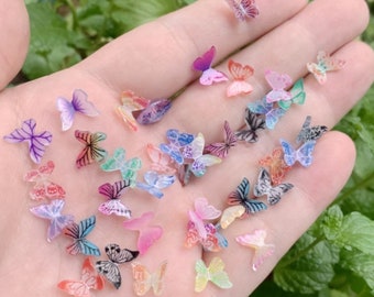 30 Stück Acryl Schmetterling Flatback für Handwerk Nagel Dekorationen