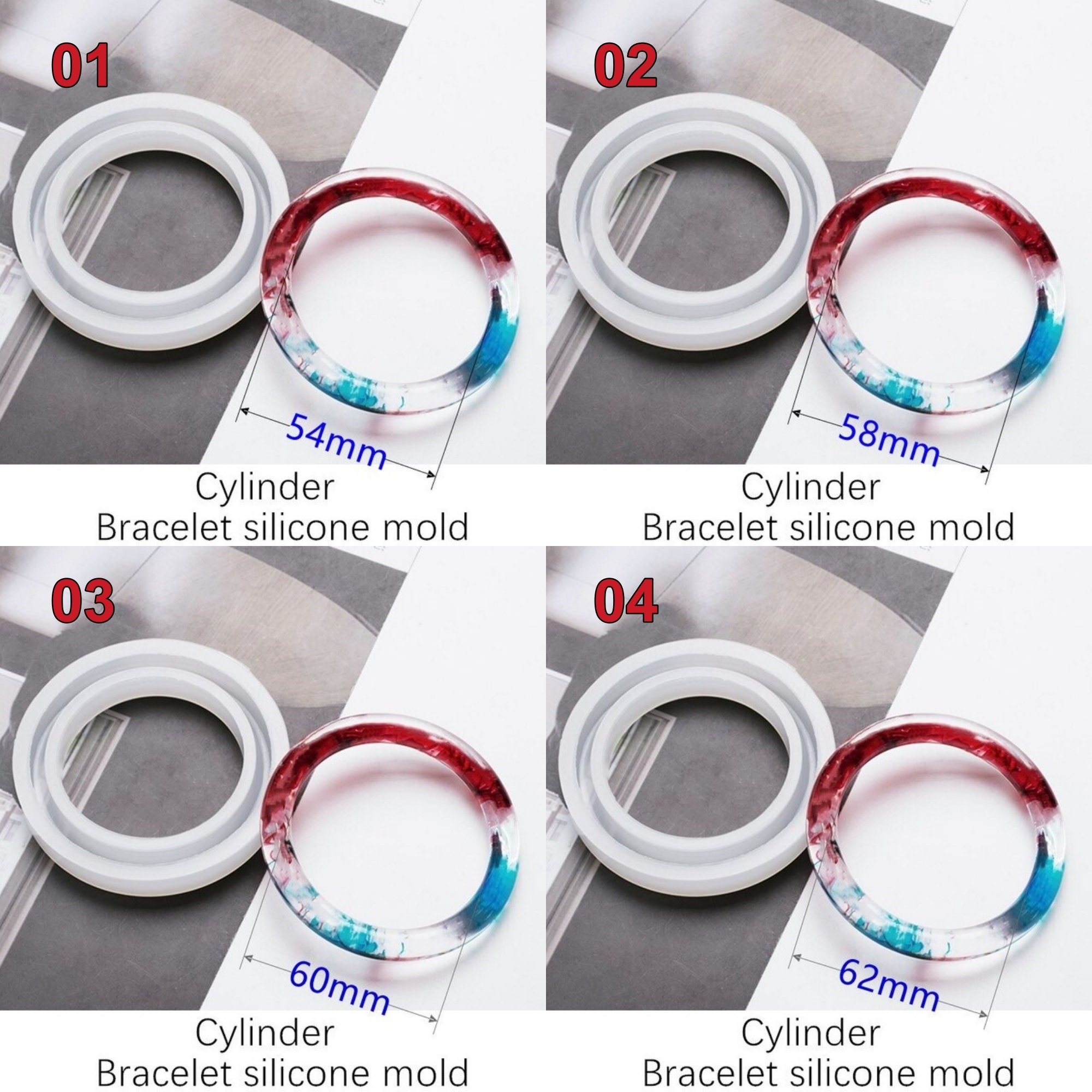 3 Sizes Resin Bracelet Molds Silicone Bangle Mold C Font Diy Open Cuff  Bracelet | Fruugo KR