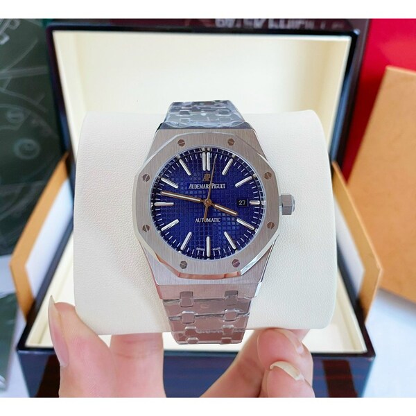 Audemars Piguet Royal Oak Demi Blue 41mm Dial, Luxury Audemars Watches, Comes With Box - Tag - Paper Watches, Men’s Luxury Wrist Watch