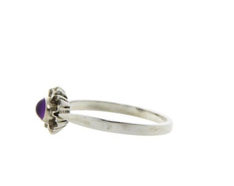 Silver ring with amethyst 835