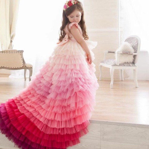 Pink Girl Birthday Party Gown Age 5-14 GACH065