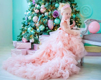 blush pink infant dress