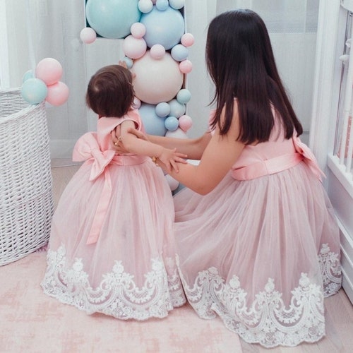 Red Mother Daughter Matching Dress Mommy and Me Outfits Etsy