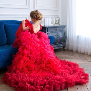 Girls red ball gown hotsell