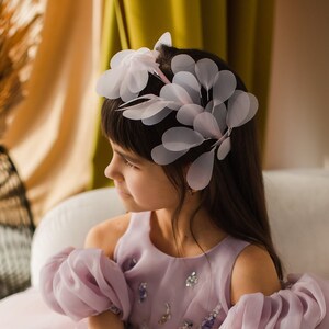 Flower Girl Wedding Crown, Birthday Girl Headband, Bride Hair Accessory, Prom Ball Crown, Pale Mauve Tiara, Pageant Head Ornament