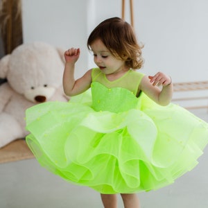 Lime green new arrivals color dress