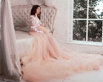 White Lace Maternity Dress for Photo Shoot Maternity Gown Pregnancy Dress  Plus Size Maternity Peach Dress Maternity Outfit Maternity Wedding - Etsy