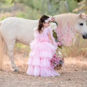 Tutu maxi girl dress, flower girl dress, baby girl birthday dress, puffy baby dress, first birthday dress, princess dress, Christmas dress