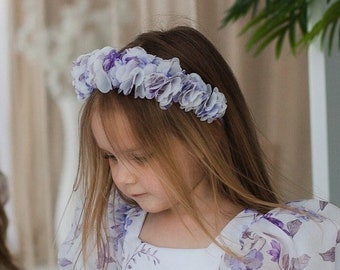 Lilac Birthday Girl Headband, First Birthday Crown, Prom Headband, Party Hair Accessory, Wedding Hair Ornament