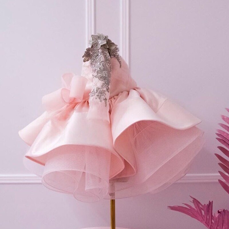 Tierney Christening Gown- Pink